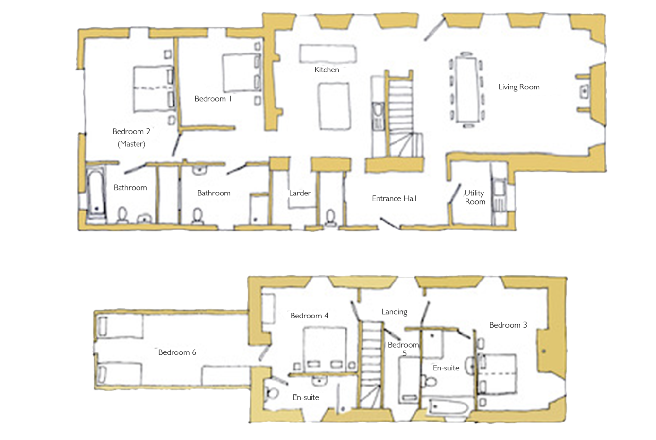 Wild Plum Housedon Haugh holiday house floor plan