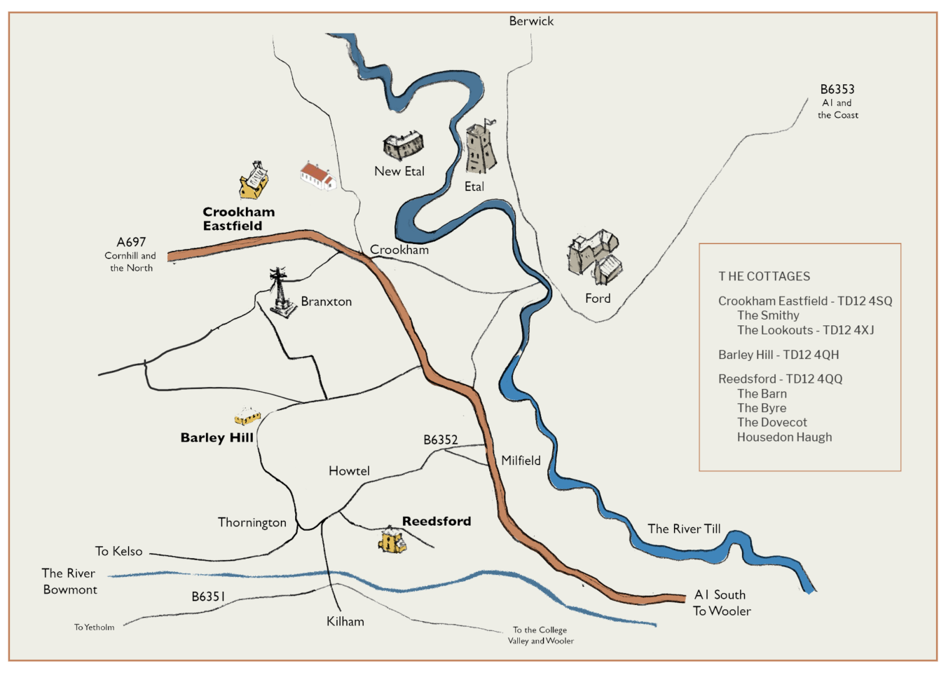 Area map showing the location of all the properties within the Wild Plum portfolio